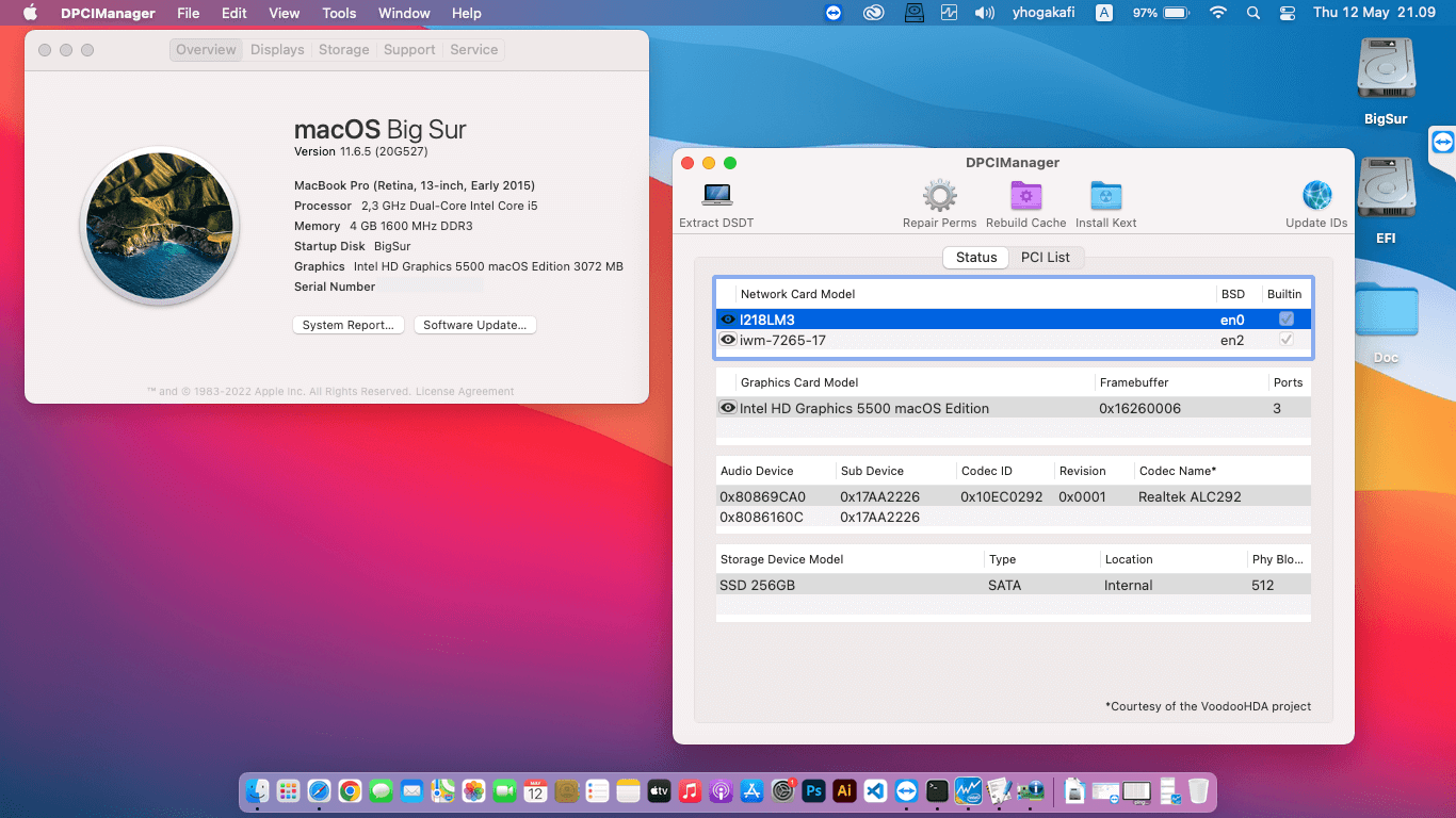 Lenovo Thinkpad X250 12th Dual Battery [Broadwell   Intel HD 5500 + PS2 SMBUS]   OpenCore 1